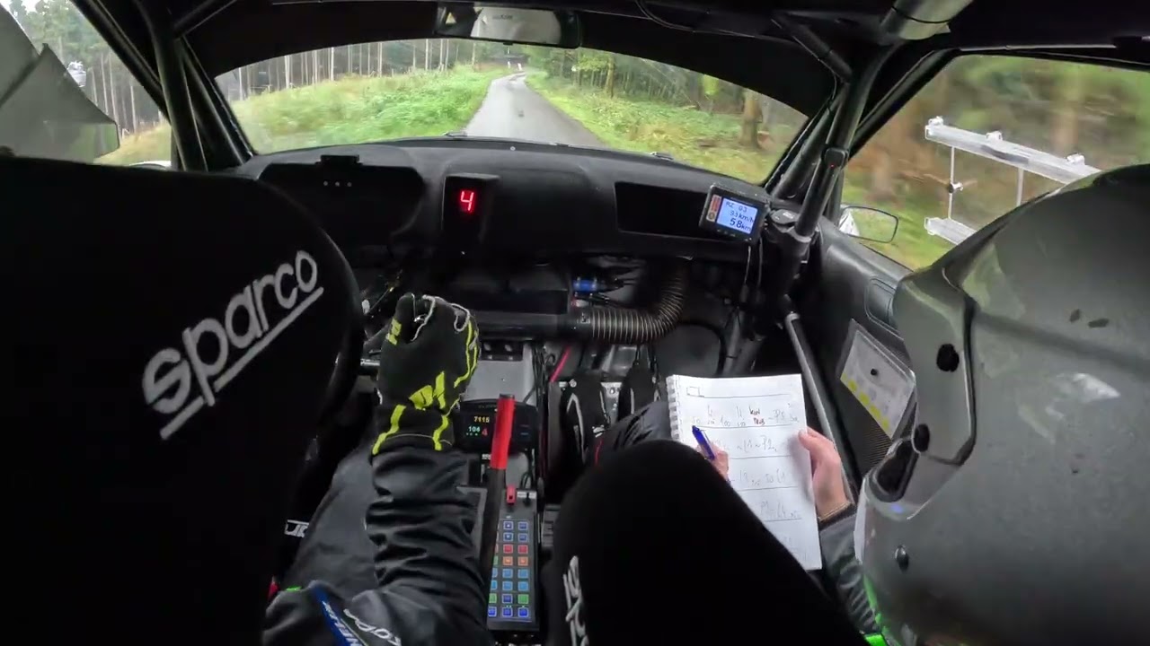 Rally Vsetín 2025 -  onboard - Červený / Kocour, Škoda Fabia S2000, 2/4