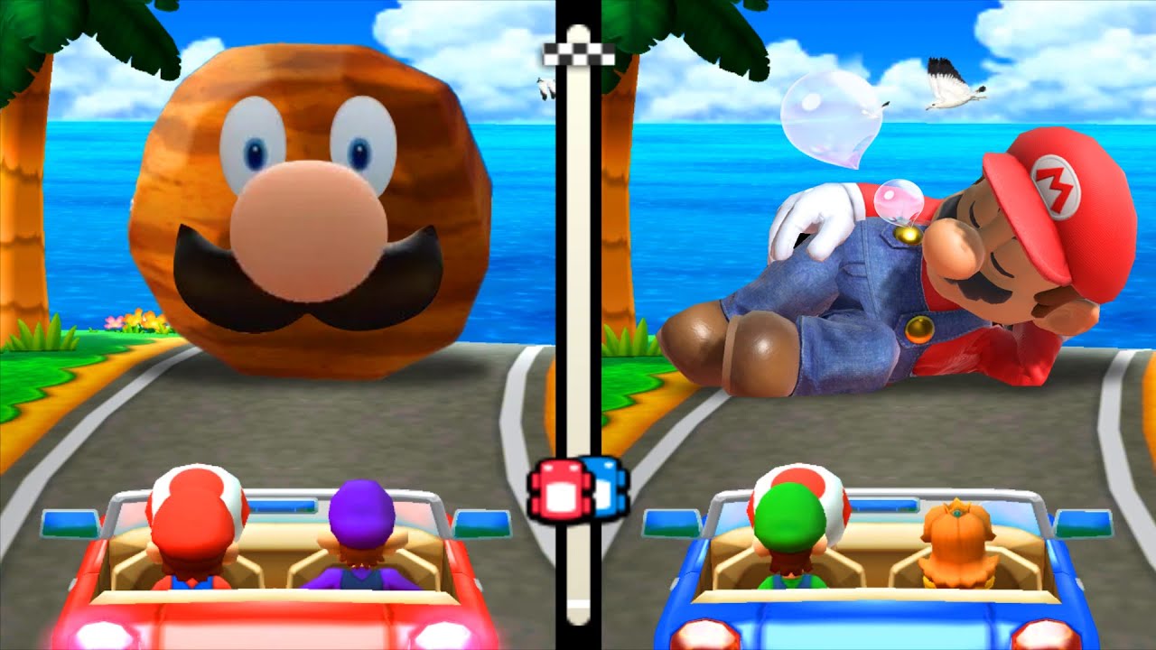 【3dsマリオパーティ100ミニゲームコレクション】ミニゲームマリオVsワルイージVsルイージVsデイジー(最強CPU｢たつじん」)