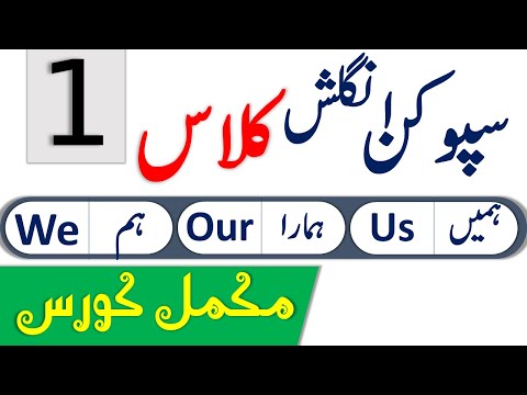 Spoken English Class 1 In Urdu | Basic English Class 1 | Complete Spoken English Course In Urdu