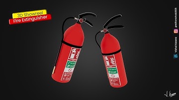 Fire Extinguisher 3D Model | 3D Showreel | Turntable | Maya | Artstation | 2022
