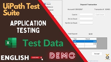 Application Testing with Excel Test Data in UiPath Test Suite | Step-by-Step Guide | English