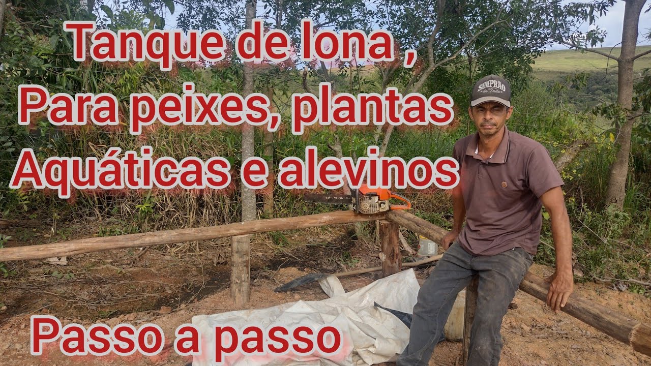 TANQUE PARA; PEIXES , PLANTAS AQUÁTICAS E  ALEVINOS O MAIS SIMPLES E FÁCIL DE FAZER
