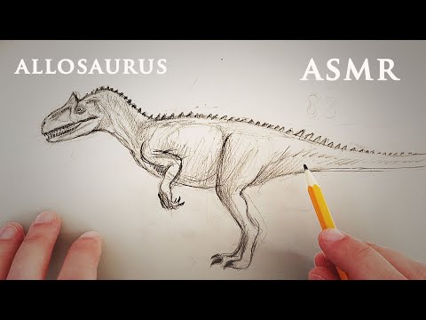 ASMR 1 Hour Dinosaur Drawing 