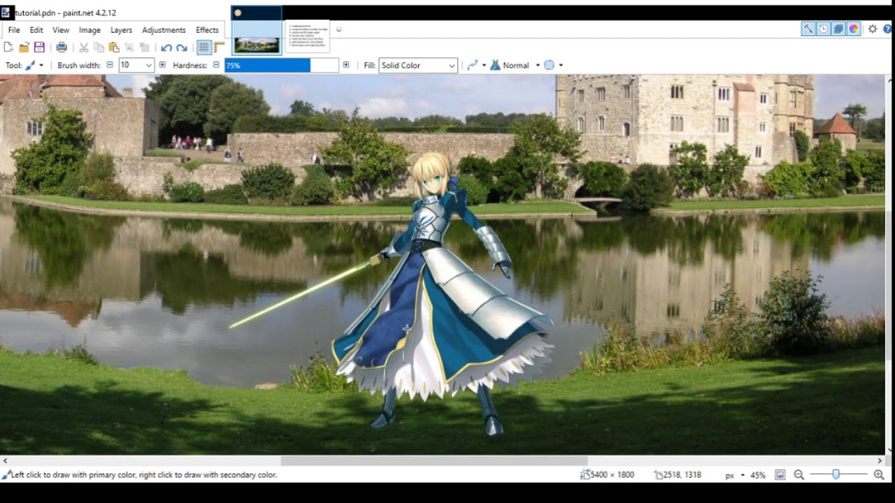 Paint.net beginner tutorial on adding anime characters to real life ...