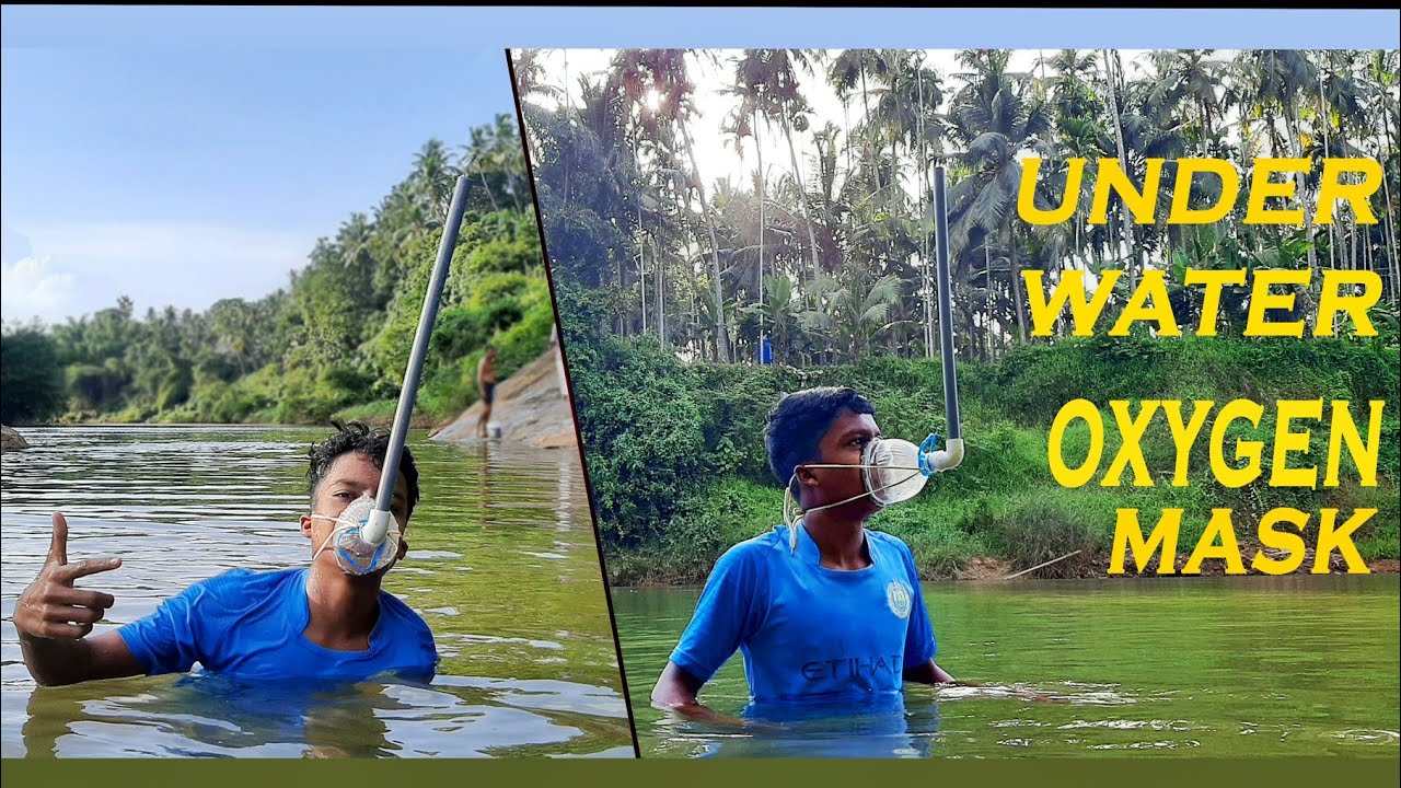 How to make under water oxygen mask/oxygen mask for Diving/in malayalam