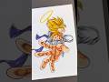 【ドラゴンボール】ゴジータの絵に色を塗ってみました‼️I tried coloring a picture of Gogeta!! #shorts
