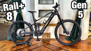 All New Trek Rail+ 8 in Gen 5! Top version of alu Full Suspension MTB Ebike with 800 w battery