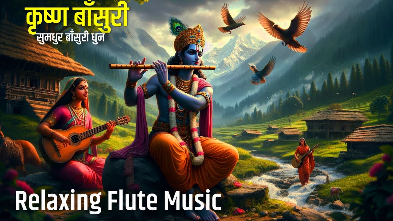Nonstop Shree Krishna Flute - Relaxing Indian Flute Music - Krishna ...