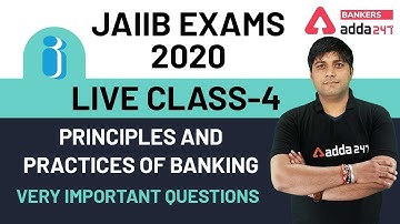 JAIIB 2020 | Principles and Practices of Banking | Very Important Questions Live (Class-4)
