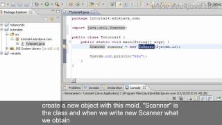Java 4 tutorial for beginners. In and out from console using Scanner. Old