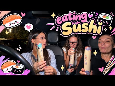 Video Eating Sushi with Asia and Mom Rosaria