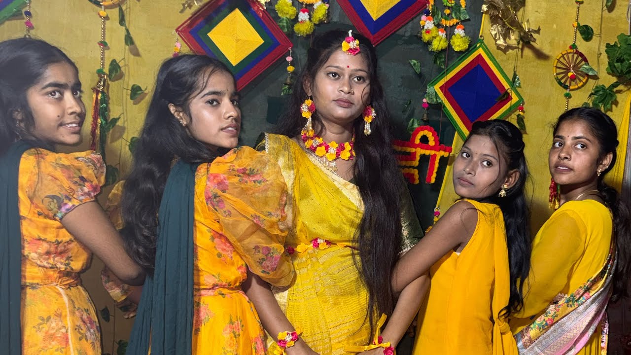 Didi ki haldi💛||@cute_beenu990 