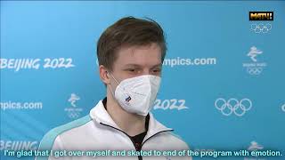 Evgeni Semenenko's interview at his first Olympics [ENG SUB]