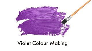 Violet Colour Making | How to make Violet Colour | Acrylic Colour Mixing | Almin Creatives