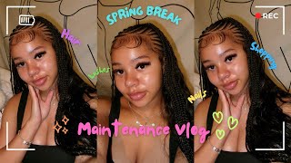SPRING BREAK MAINTENANCE VLOG ✰ | Nails + Hair + Lashes + Brows + Wax + Shopping | Cherrishalize✰