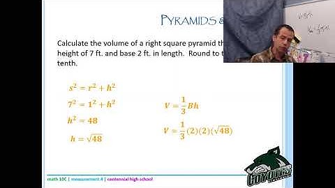 Math 10C - Lesson 7.4 - pyramids and cones (volume)