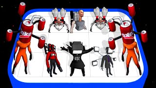 Merge Sink Kamera War Monster Battle (Skibdi Toilet Freeplay) Merge Skibdi Monster Gameplay screenshot 4