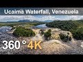 360°, Canaima Lagoon, Venezuela. Part I. Ucaima Waterfall. 4K aerial video