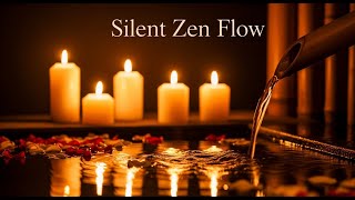 Healing Zen Forest Light Bamboo Fountain and Candle Glow for Deep Sleep Meditation Healing Calm