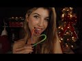 ASMR Satisfying 👅 Sounds ~ Candy Cane Licking/Eating 🤤