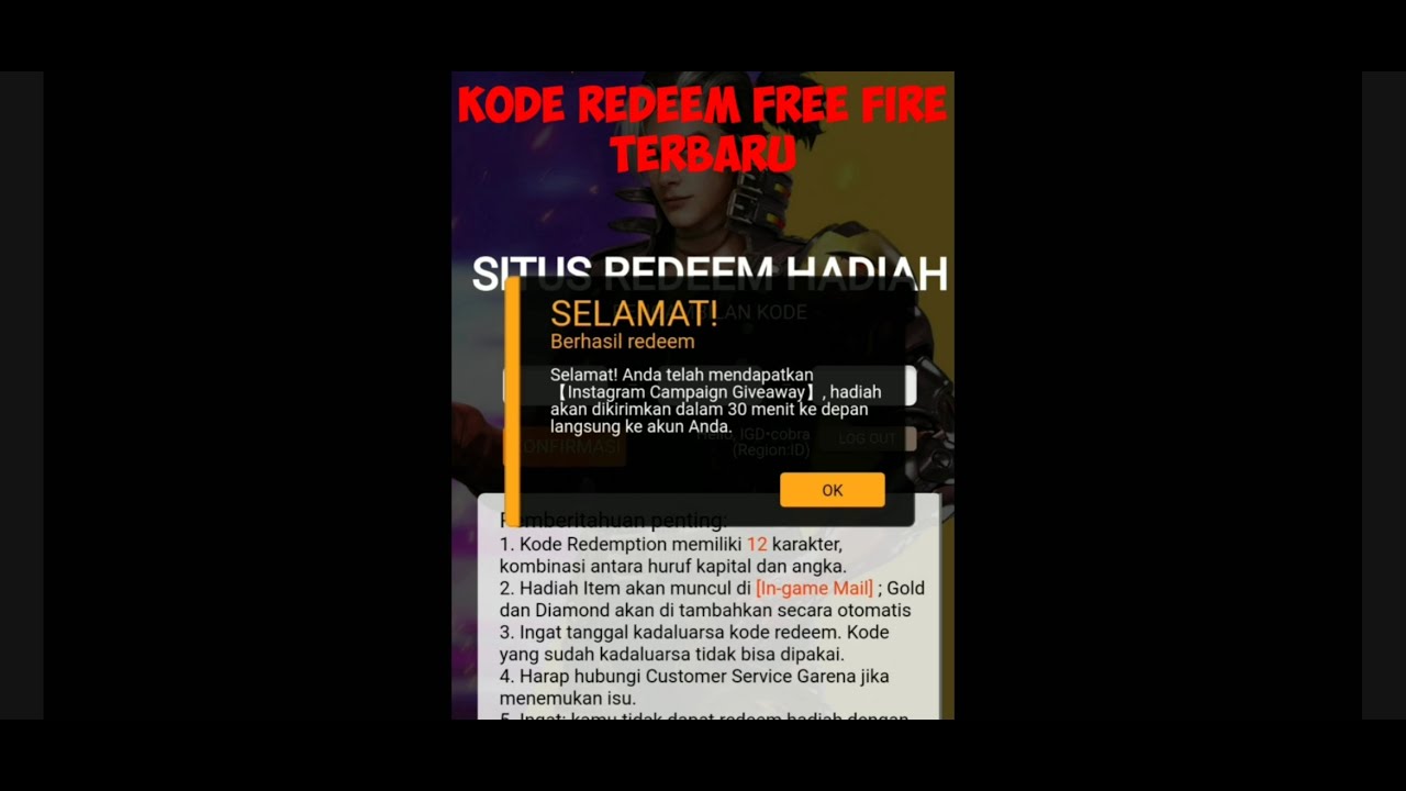 Kode Redeem Free Fire Terbaru Hari Ini Buruan Yang Belum