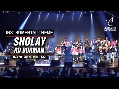 INSTRUMENTAL SHOLAY THEME MUSIC  KISHORE SODHA  40 MUSICANS  SIDDHARTH ENTERTAINERS