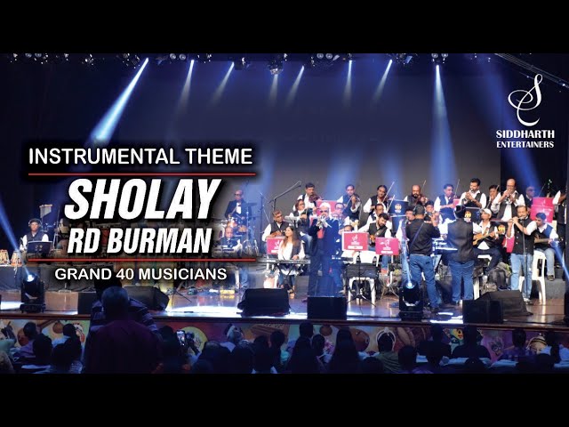 INSTRUMENTAL SHOLAY THEME MUSIC | KISHORE SODHA | 40 MUSICANS | SIDDHARTH ENTERTAINERS class=