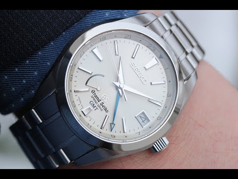 Grand Seiko Spring Drive GMT SBGE005. How second hand flows and more. High Quality Video!