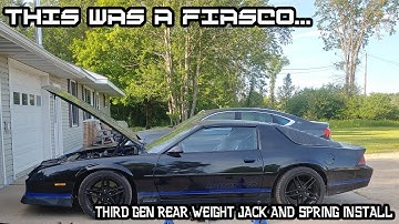 Third Gen Camaro Rear Weight Jack and Shock Install