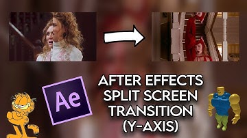 after effects | split-screen transition (y-axis)