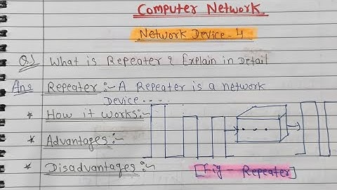 What is Repeater? Explain in Detail | Computer Network | Advantages and Disadvantages 