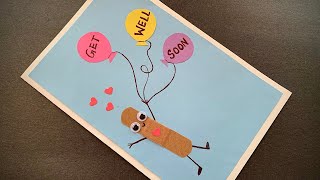 Cute Get well Soon Greeting Card - Easy DIY