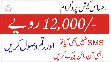 Ehsas Cash Program - Check Eligibility online - Get Rs. 12000/- - 8171