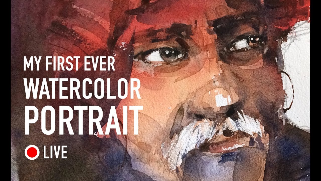 Моя первая в жизни демонстрация акварельного портрета