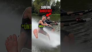Barefoot Surfing Ended Badly😳