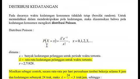 7  Model Antrian Bagian I