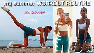 my summer WORKOUT ROUTINE 2023! (10 minutes abs & booty)