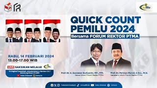 [LIVE] QUICK COUNT PEMILU 2024 Bersama FORUM REKTOR PTMA