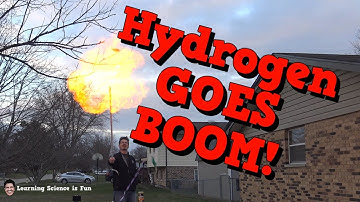 Backyard Science Hydrogen Gas Balloon Explosion - Fireball | Mister C