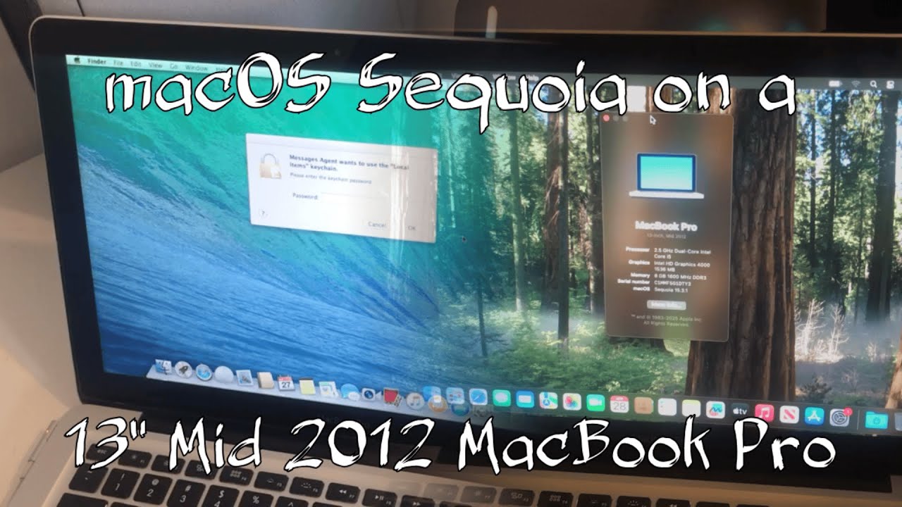 macOS Sequoia on a 13" Mid 2012 MacBook Pro - YouTube