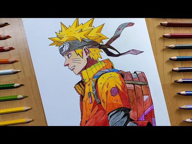 Colored Naruto Pencil Sketch by grei10 on DeviantArt