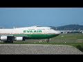 長榮航空 EVA Airways B747-400 Taxi &amp; Takeoff in RCTP