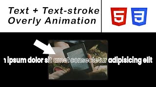Text Stroke Overlying Over Image Animation | HTML & CSS Tutorial