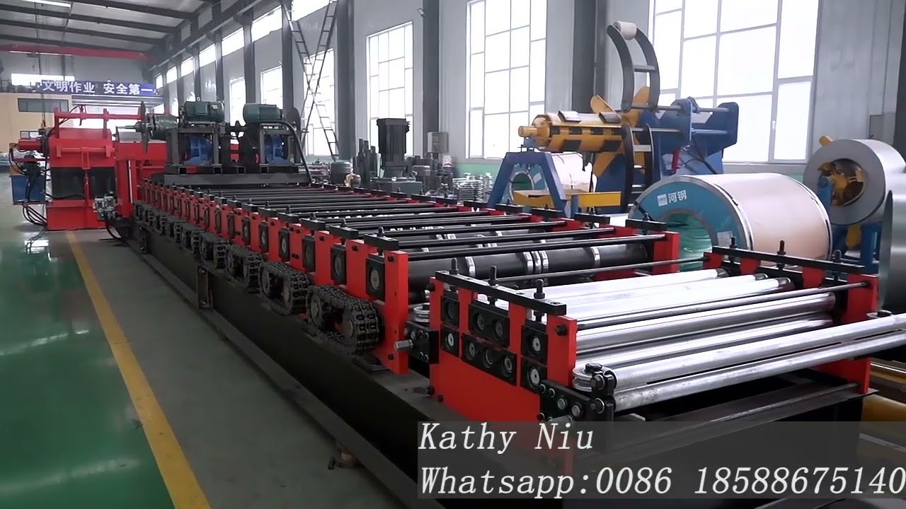 3mm Thick Galvanized Steel Silo Wall Sheet Production Line Chains Transmission Method