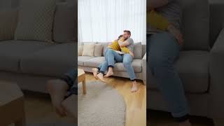 Toddler Trying To Keep The Newborn Quiet