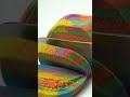 Rainbow Kinetic Sand ASMR Slice ✨ Oddly Satisfying!