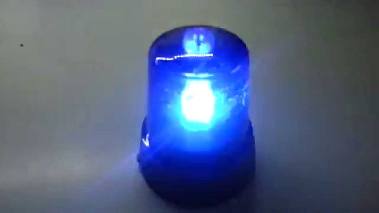 LED Blaulicht Party Licht, Signallampe Rundumlicht mit Blitzfunktion