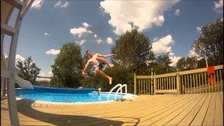 Sideflip into pool
