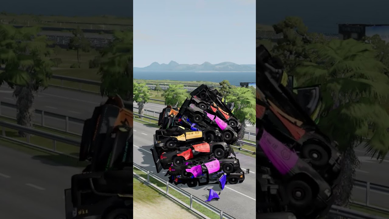 Rainbow Police Cars - BeamNG.drive