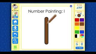 ABC Mouse - Learning Path - Basics - Number 1 - Jigsaw, Painting , Coloring, Tracing - Counting